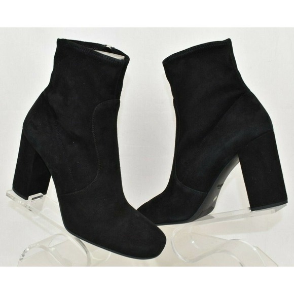 PRADA 1T193F BLACK SUEDE SHORT ANKLE ZIPPER CLASSIC PUMPS BOOTS 40 $975 ITALY - Picture 6 of 12